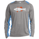 Men's BA Heather Colorblock Poly T-Shirt w SwimLogo