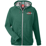 BA Men's Gray/Red SwimLogo Performance Hooded Jacket