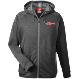 BA Men's Gray/Red SwimLogo Performance Hooded Jacket