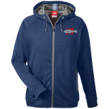 BA Men's Gray/Red SwimLogo Performance Hooded Jacket