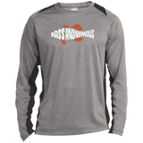 Men's BA Heather Colorblock Poly T-Shirt w SwimLogo