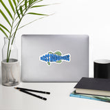 Bass Anonymous Teal Kiwi Sticker