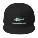 Bass Anonymous Snapback Hat with SwimLogo and Slogan