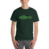 BassAnonymous Short Sleeve T-Shirt Green/Black Fins Grunge Style
