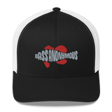 Bass Anonymous Trucker Cap Gray/Red Swim Logo