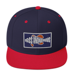 Bass Anonymous Snapback Hat Navy/Red  Patch