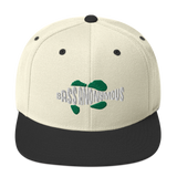 Bass Anonymous Snapback Hat Swim Logo White/Green