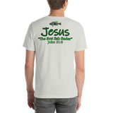 Bass Anonymous Jesus "The first fish finder" Black w green logo