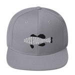 Bass Anonymous Snapback Hat Swim Logo White/Black fins and tails