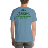 Bass Anonymous Jesus "The first fish finder" Black w green logo