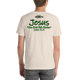 Bass Anonymous Jesus "The first fish finder" Black w green logo