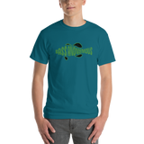 BassAnonymous Short Sleeve T-Shirt Green/Black Fins Grunge Style