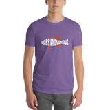 Men's BA Grunge White/Red SwimLogo Short-Sleeve T-Shirt