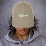 Trucker Cap Bass Anonymous Swimlogo white/green