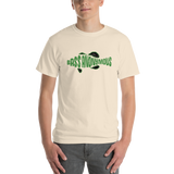 BassAnonymous Short Sleeve T-Shirt Green/Black Fins Grunge Style