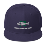 Bass Anonymous Snapback Hat with SwimLogo and Slogan