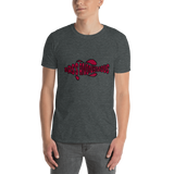 Bass Anonymous Grunge Swim Logo Black/Red Short-Sleeve T-Shirt