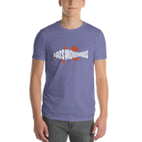 Men's BA Grunge White/Red SwimLogo Short-Sleeve T-Shirt