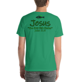 Bass Anonymous Jesus "The first fish finder" Black w green logo