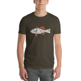 Men's BA Grunge White/Red SwimLogo Short-Sleeve T-Shirt