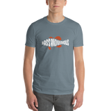 Men's BA Grunge White/Red SwimLogo Short-Sleeve T-Shirt