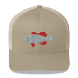 Bass Anonymous Trucker Cap Gray/Red Swim Logo