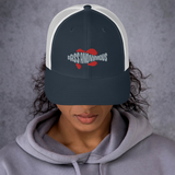 Bass Anonymous Trucker Cap Gray/Red Swim Logo
