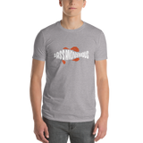 Men's BA Grunge White/Red SwimLogo Short-Sleeve T-Shirt