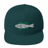 Bass Anonymous Snapback Hat Swim Logo White/Green