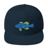 Bass Anonymous Snapback Hat Swim Logo Blue/Green