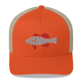 Bass Anonymous Trucker Cap Gray/Red Swim Logo