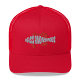 Bass Anonymous Trucker Cap Gray/Red Swim Logo