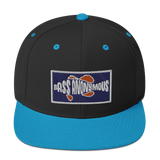 Bass Anonymous Snapback Hat Navy/Red  Patch