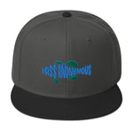 Snapback Hat-Bass Anonymous Swim Logo Blue