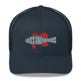 Bass Anonymous Trucker Cap Gray/Red Swim Logo
