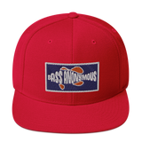 Bass Anonymous Snapback Hat Navy/Red  Patch
