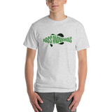 BassAnonymous Short Sleeve T-Shirt Green/Black Fins Grunge Style