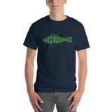 BassAnonymous Short Sleeve T-Shirt Green/Black Fins Grunge Style