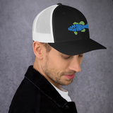 BA Teal/Kiwi Swimlogo 3DTrucker Cap