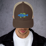 BA Teal/Kiwi Swimlogo 3DTrucker Cap