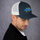 BA Teal/Kiwi Swimlogo 3DTrucker Cap