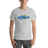 BA Teal/Kiwi short sleeve Swimlogo with sleeves and back print.