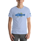 BA Teal/Kiwi short sleeve Swimlogo with sleeves and back print.