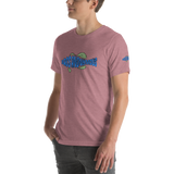 BA Teal/Kiwi short sleeve Swimlogo with sleeves and back print.