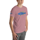 BA Teal/Kiwi short sleeve Swimlogo with sleeves and back print.