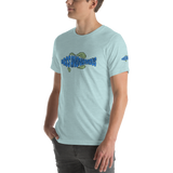 BA Teal/Kiwi short sleeve Swimlogo with sleeves and back print.