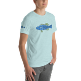 BA Teal/Kiwi short sleeve Swimlogo with sleeves and back print.