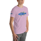 BA Teal/Kiwi short sleeve Swimlogo with sleeves and back print.