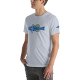 BA Teal/Kiwi short sleeve Swimlogo with sleeves and back print.