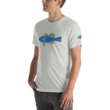 BA Teal/Kiwi short sleeve Swimlogo with sleeves and back print.